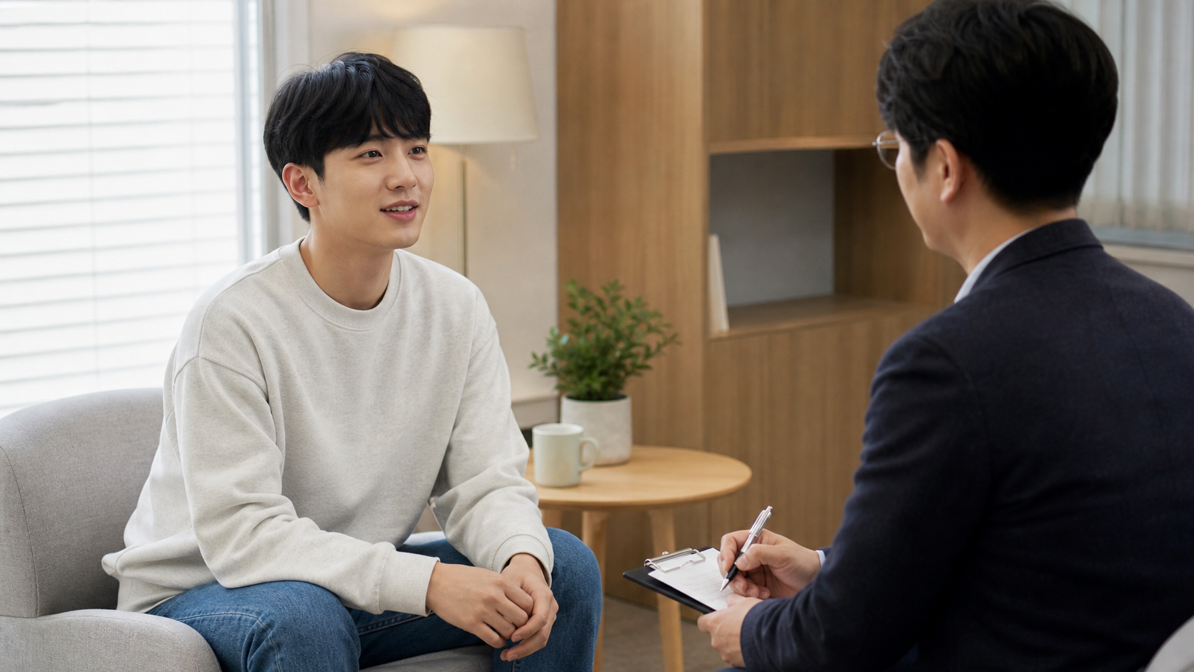 2026 경계선지능 청년 지원사업 신청 방법 3 경계선지능 청년이 편안한 상담 공간에서 상담자와 진로 계획을 이야기하는 모습