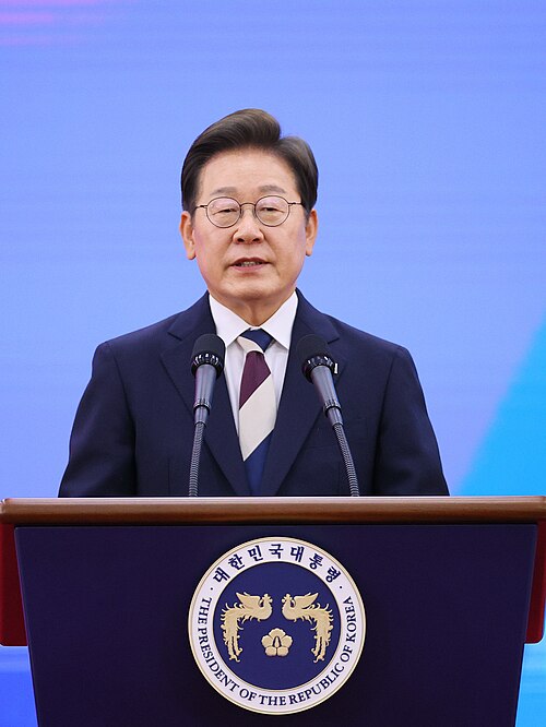 취임식에서 연설 중인 이재명 대통령