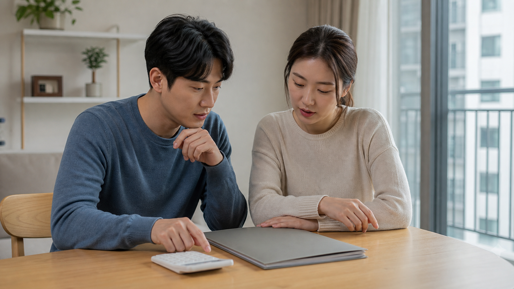 임차보증 관련 지출을 함께 살펴보는 청년 부부